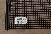 Maschenweite 20,0 mm Draht 5,0 mm Quadratmasche Federstahldraht passend für Metso Siebmaschine S3.7 uns bekanntes Maß Spa 1495 x FL 610 mm